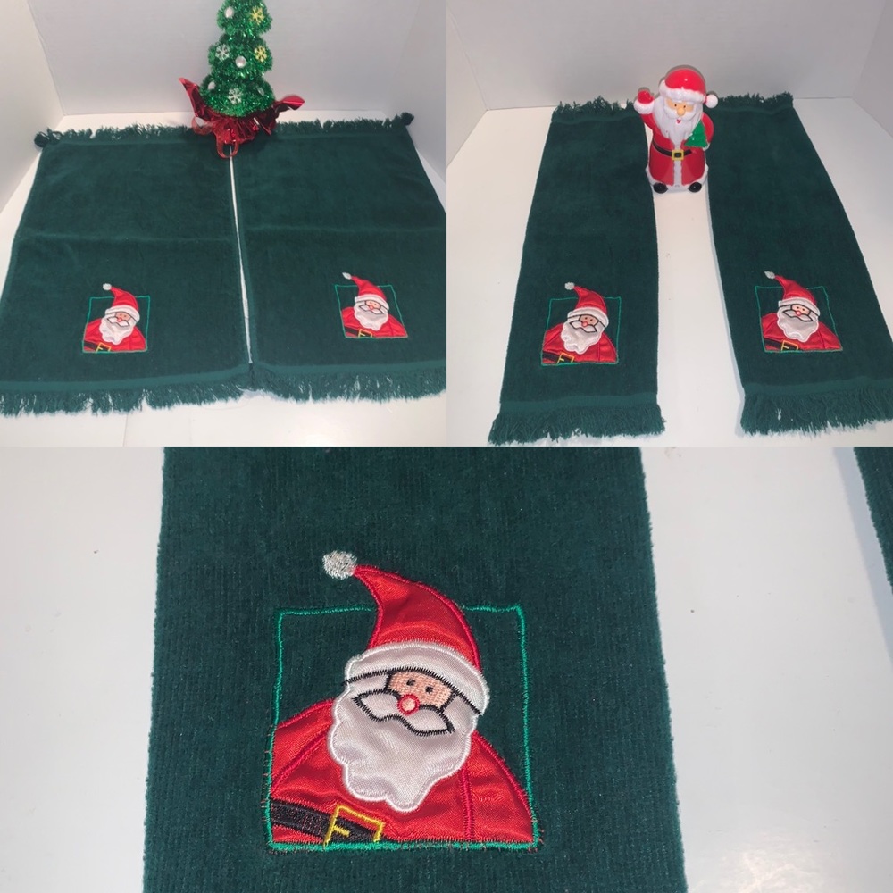 Christmas Hand Towels Set For 2 Pieces